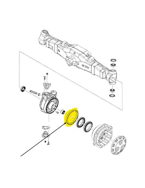 Schema tecnico dell'ammortizzatore HM4X4 installato sul ponte anteriore