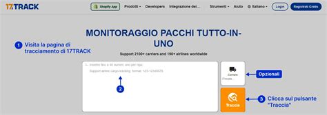 Tracking spedizione pacco con scarico sportivo