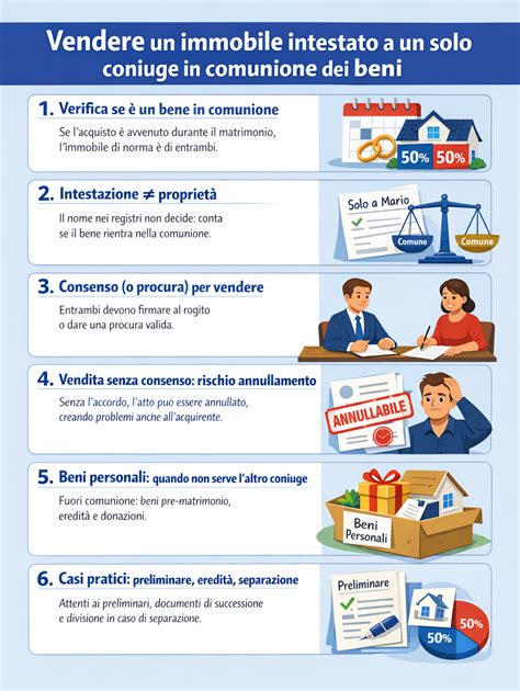 Infografica che illustra beni in comunione e beni personali