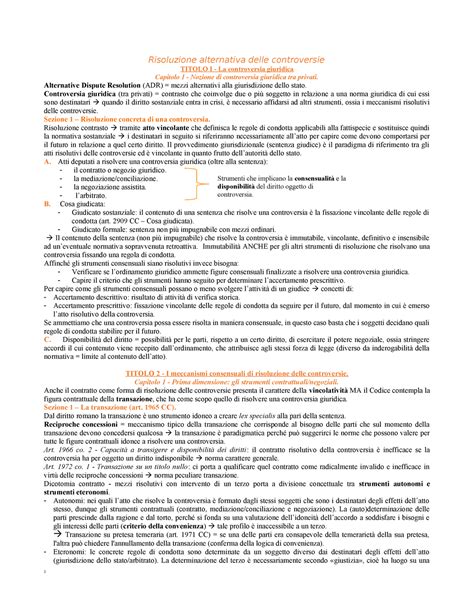 Schema delle procedure di reclamo e risoluzione controversie