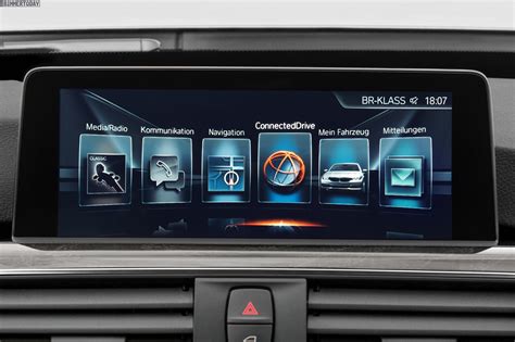 BMW ConnectedDrive interface on smartphone and car screen