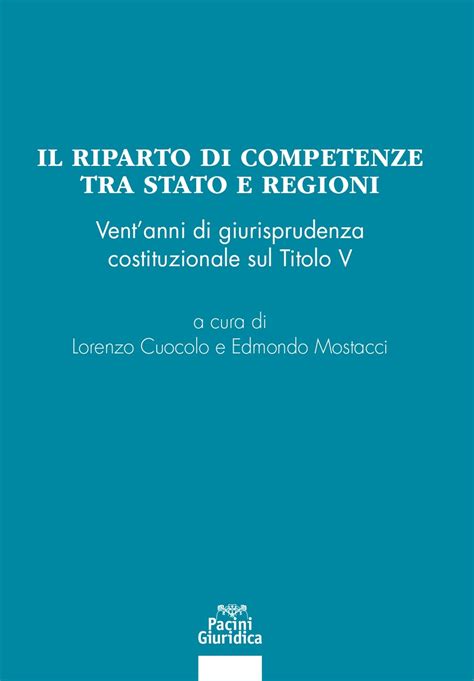 Illustrazione schematica del riparto delle competenze legislative tra Stato e Regioni in Italia
