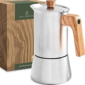 WALDWERK caffettiera induzione con manico in legno