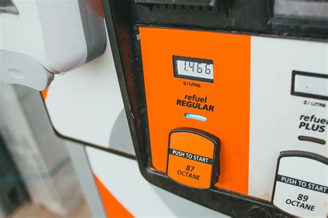 Primo piano di una pompa benzina per motociclette