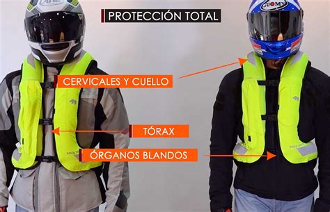 Motociclista con airbag