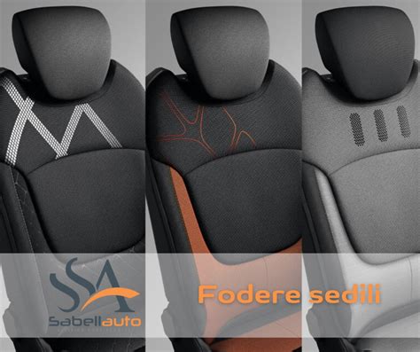 Schema composizione fodere sedili auto