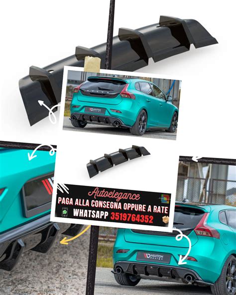 Diffusore posteriore in ABS per Volvo V40 R-Design