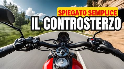 Illustrazione del controsterzo in moto: spinta sul manubrio interno