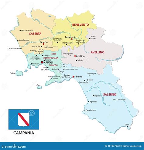 Mappa con evidenziati i raduni in Campania
