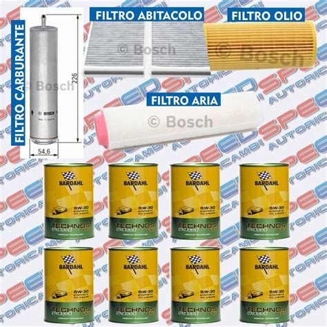 Componenti di un kit tagliando auto