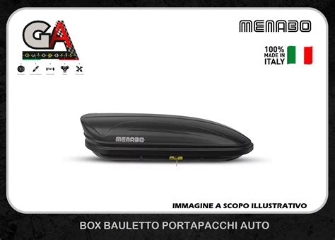 Box portatutto Menabo 400 nero montato su tetto auto