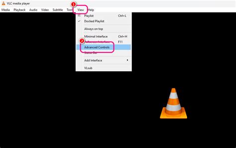 interfaccia di VLC Media Player con i controlli avanzati visibili