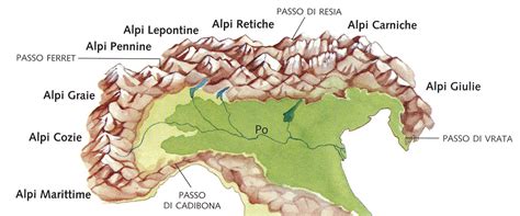 Mappa delle Alpi Apuane con evidenziate le principali cime e sentieri alpinistici