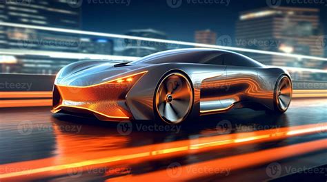 Rendering di un concept car futuristico