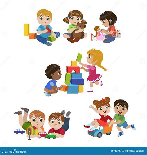 Illustrazione di bambini che giocano con un lapbook