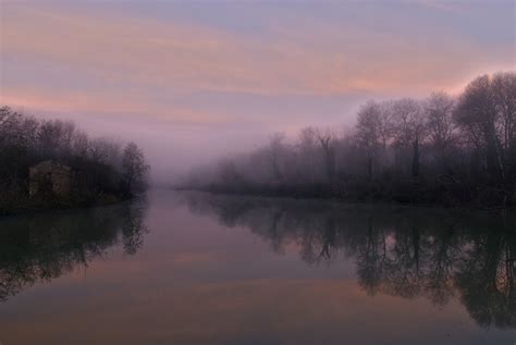 Paesaggio rurale romagnolo con fiume Lamone