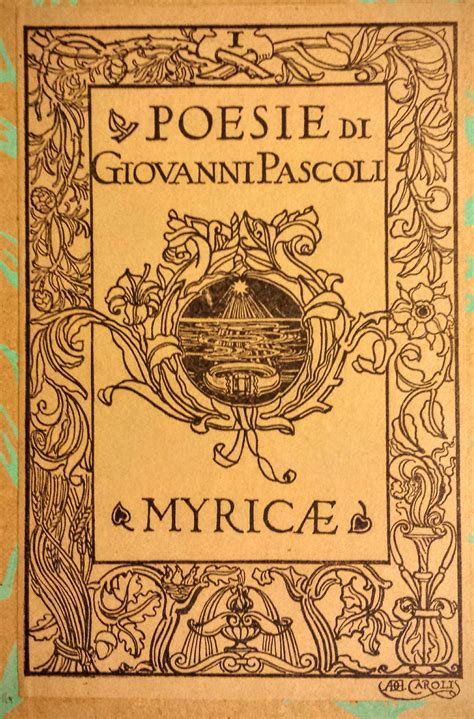 Copertina di una raccolta di poesie di Giovanni Pascoli