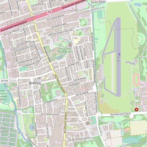 Mappa di Bresso con l'indicazione di Via Cazzaniga 22