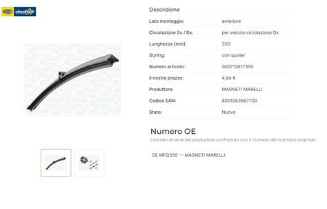 Esempio di codice OEM su un pezzo di ricambio
