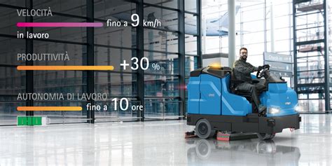 Diagramma che illustra il funzionamento di una lavasciuga pavimenti