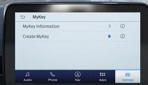 Icona MyKey Ford