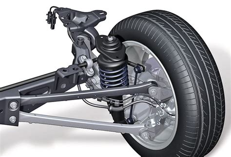 Schema tecnico della sospensione posteriore a bracci longitudinali della Fiat Coupé