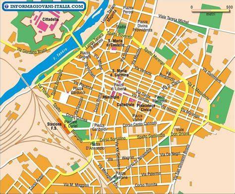 Mappa di Alessandria con evidenziate le zone interessate dalle limitazioni e le strade di accesso ai parcheggi