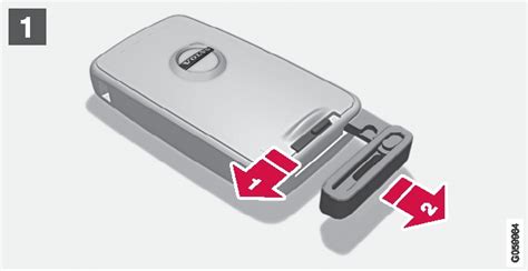 Illustrazione della chiave telecomando Volvo con display PCC
