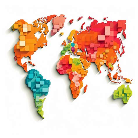 mappa frattale con aree colorate