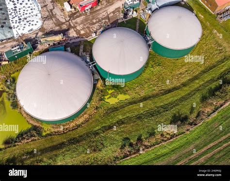 Silos orizzontali in un impianto di biogas