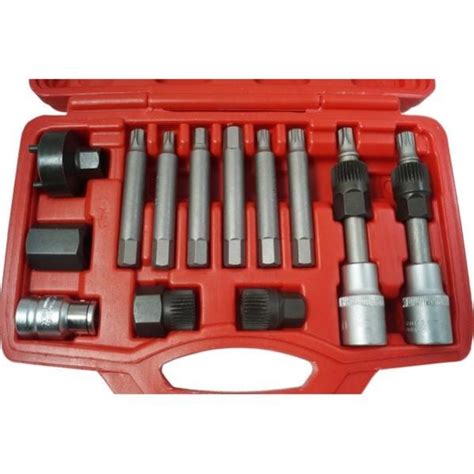 Immagine di un kit di chiavi per pulegge con tutti i suoi componenti disposti