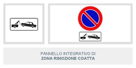 Segnale di divieto di sosta con pannello integrativo di rimozione coatta