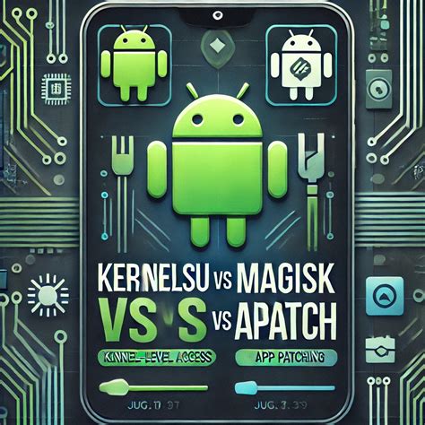 Diagramma comparativo tra Magisk, KernelSU e APatch