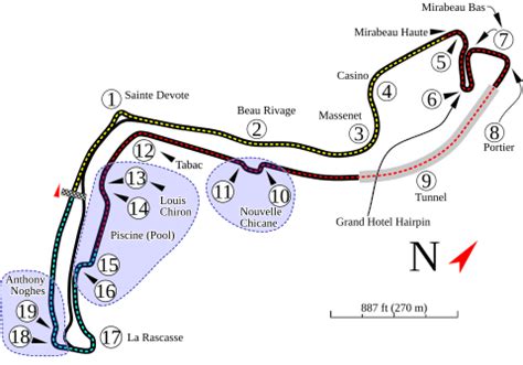Mappa del circuito di Monte Carlo