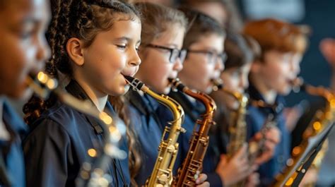 Young musicians performing