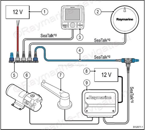 schema elettrico autopilota raymarine