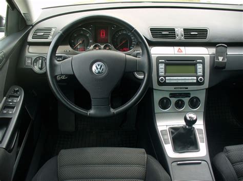 Volkswagen Passat B6 interior with steering wheel controls