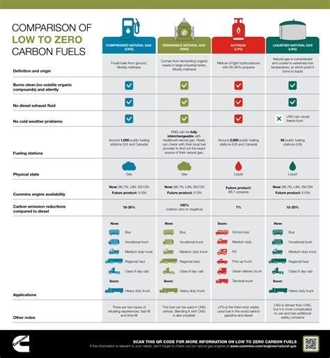 Fuel types comparison infographic
