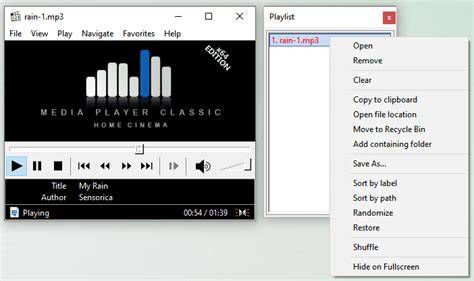 Screenshot del lettore video Media Player Classic - Home Cinema