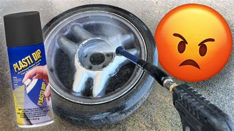 Esempio di applicazione del Plasti Dip sui cerchi