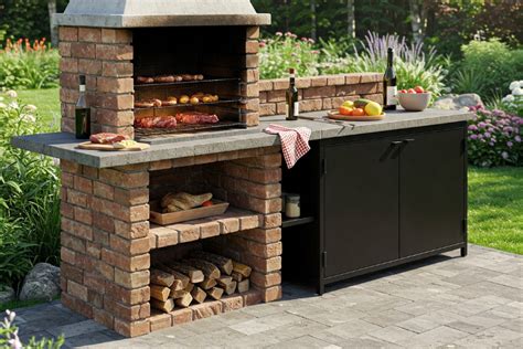 Schema di un barbecue semplice con cerchione singolo