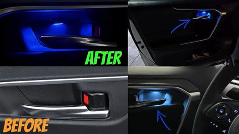 Car door handle with integrated LED lighting