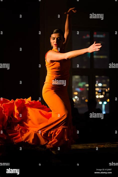 Immagine di un ballerino e una ballerina di flamenco in azione