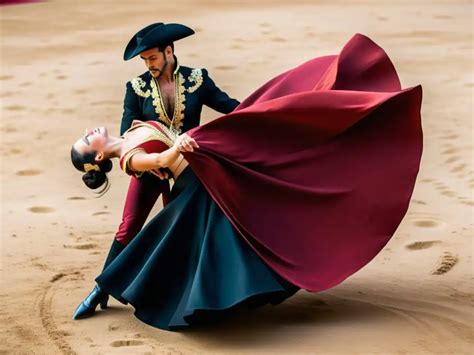 Coppia che balla il Paso Doble in abiti tradizionali