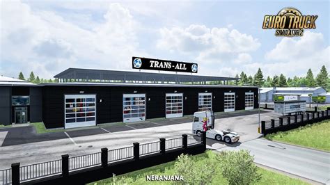 ETS2 garage with custom truck