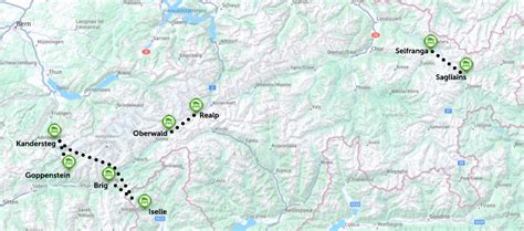 Mappa delle stazioni di carico per il trasporto auto in Svizzera