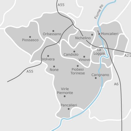 Mappa dell'area industriale di Torino Sud