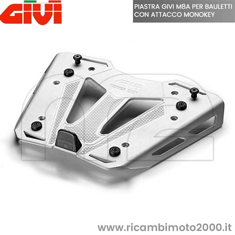 Dettaglio della piastra Givi SRA5117 in alluminio anodizzato