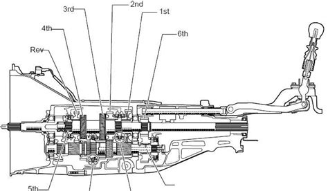 Diagram of a manual transmission gear shifter assembly