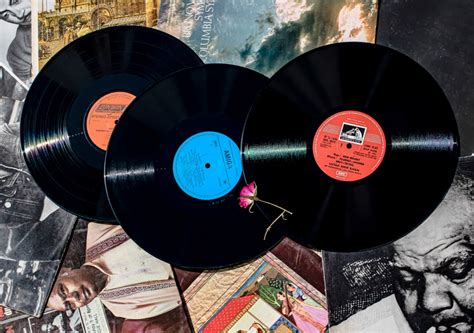 collezione di dischi in vinile